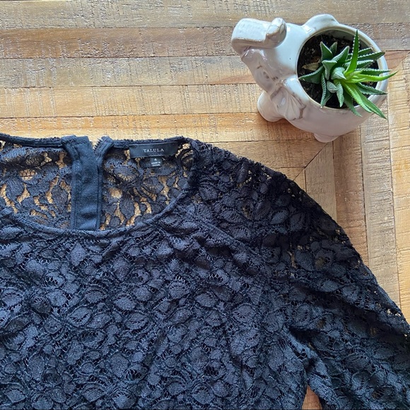Aritzia Talula Black long sleeved lace dress - Picture 4 of 6